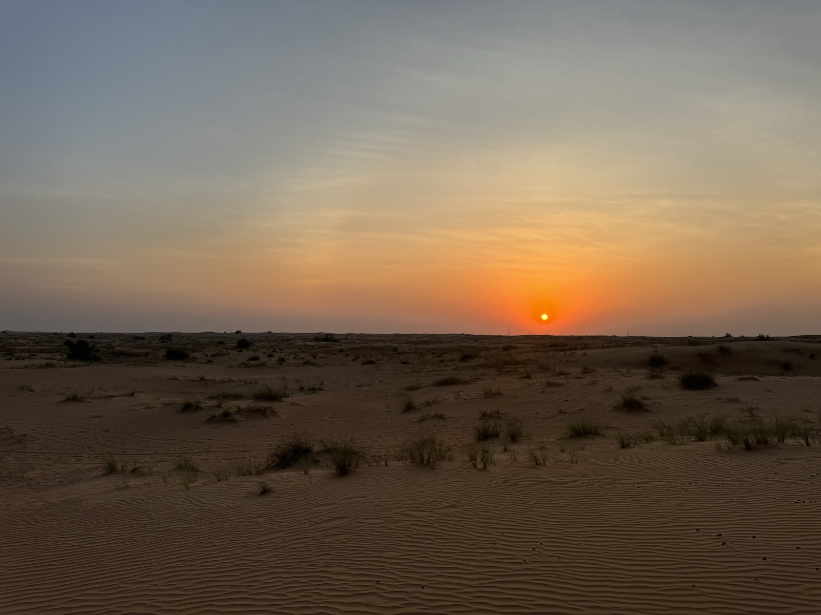 Sunset over the UAE desert